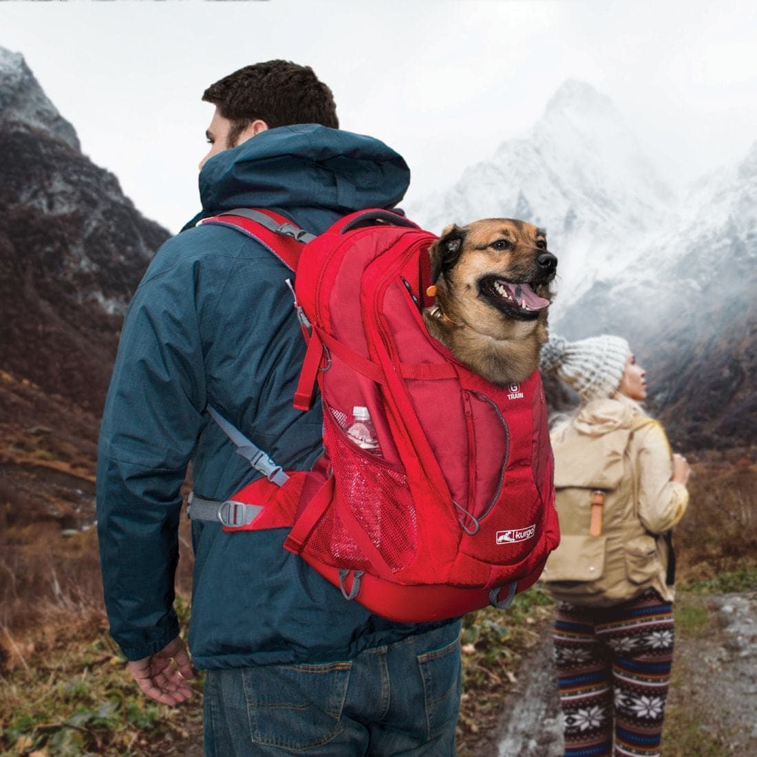 Kurgo® Red Dog Carrier Backpack - Hands-Free Pet Travel Solution for Hiking, Biking & Outdoor Adventures