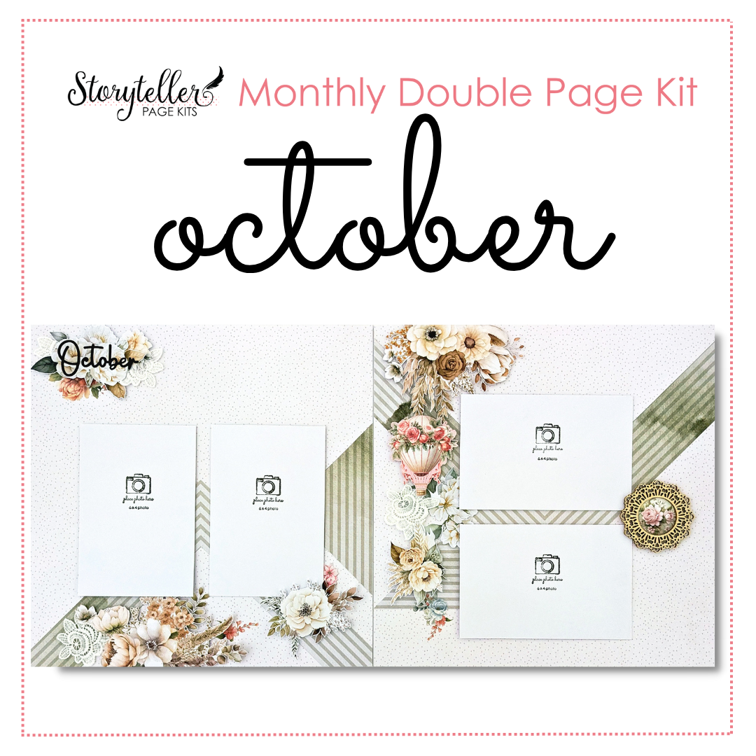 October Storyteller Page Kit - Scrapbooking Supplies for Fall & Halloween Memories | Perfect for DIY Albums, Journals, and Seasonal Crafting