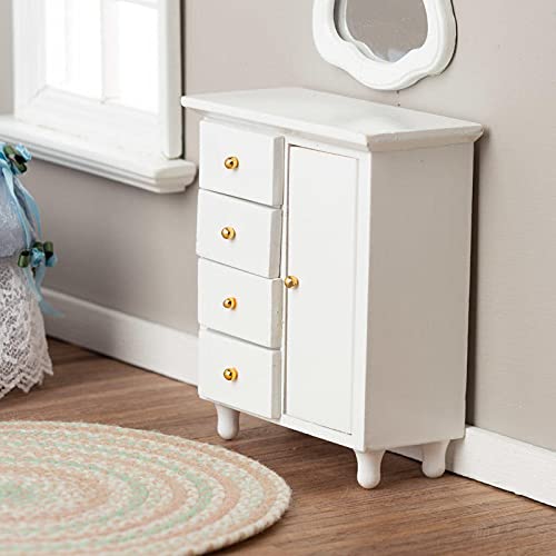 White Chifferobe Dollhouse Miniature - Perfect for DIY Miniature Rooms