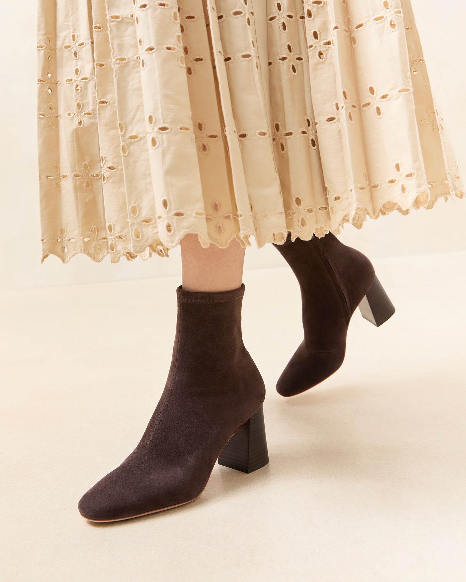 Elise Dark Brown Stretch Bootie - Comfortable Women's Ankle Boots for Fall & Winter - Perfect for Office, Casual Outfits and Date Nights