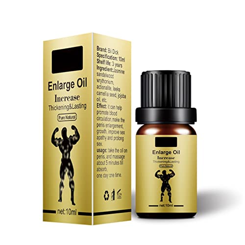 Premium Men's Massage Oil for Enhanced Performance - Natural Penis Enlargement & Delay Essence - Intimate Couples Lubricant for Longer Lasting Pleasure & Sensual Massage Scenes