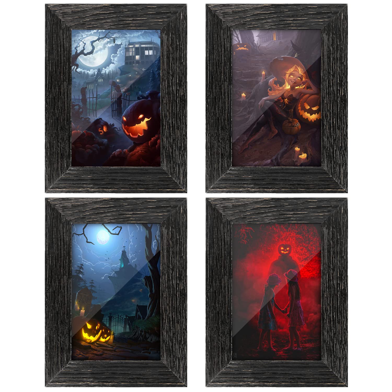 4x6 Picture Frame Bulk - Set of 12 Black Wooden Photo Frames for Wall Display, Father's Day Gift, Dad, Grandpa, Family Collage - Perfect for Home Decor, Office, and Memorial Displays