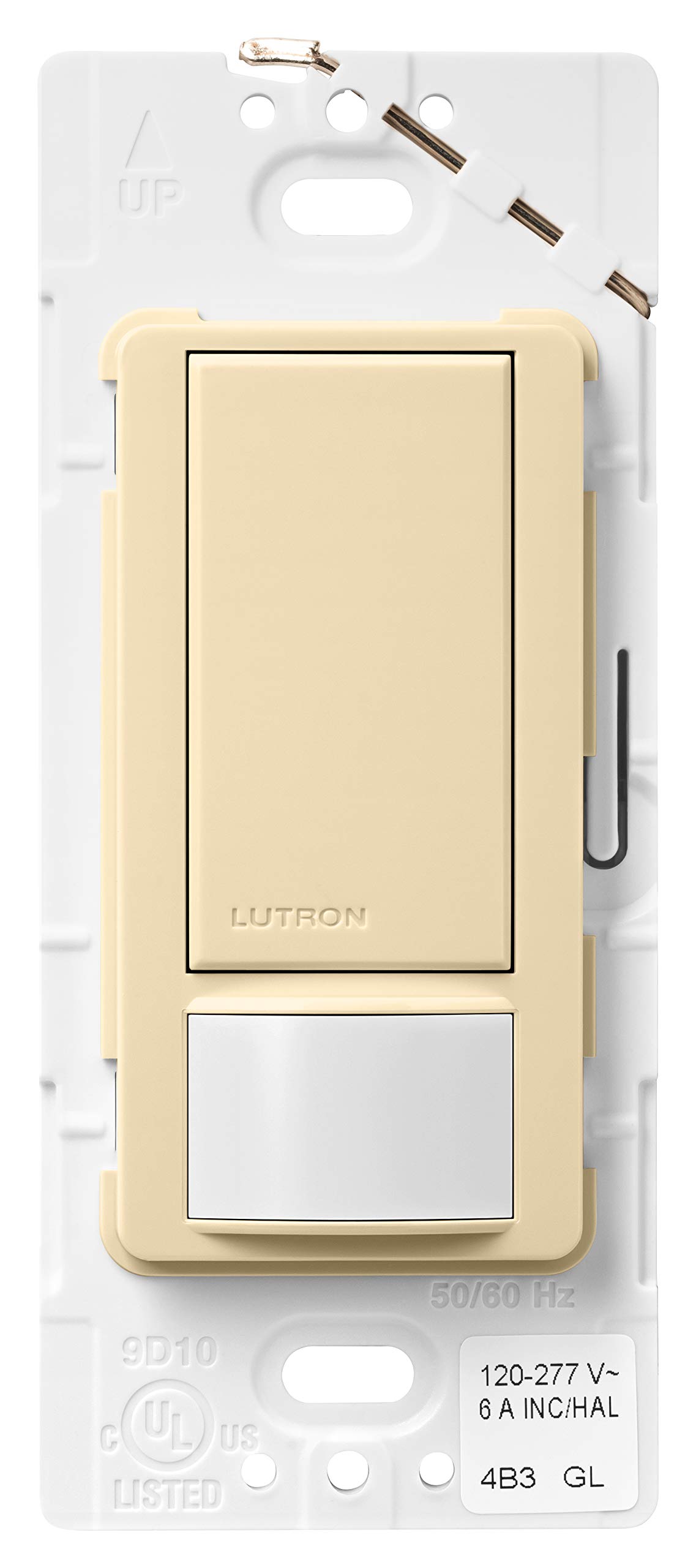 Lutron MS-OPS6M2-DV-IV Smart Occupancy Vacancy Sensor Light Switch in Ivory - Perfect for Home, Office & Commercial Spaces