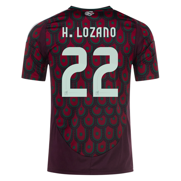 Adidas Men's Mexico Hirving Lozano Home Soccer Jersey 2024-2025 Season - Authentic Football Shirt (Multicolor) - Perfect for Match Days, Fan Events & Sports Collections