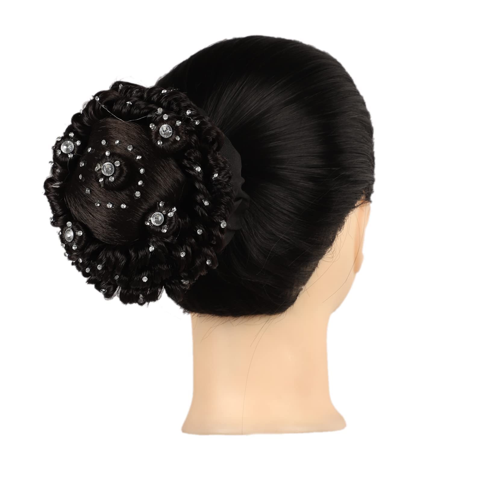 Neaama Hair & Beyond Stone Juda Hair Bun for Women & Girls - Brown Hair Styling Accessory (Pack of 1) - Perfect for Weddings, Parties & Everyday Elegant Hairstyles