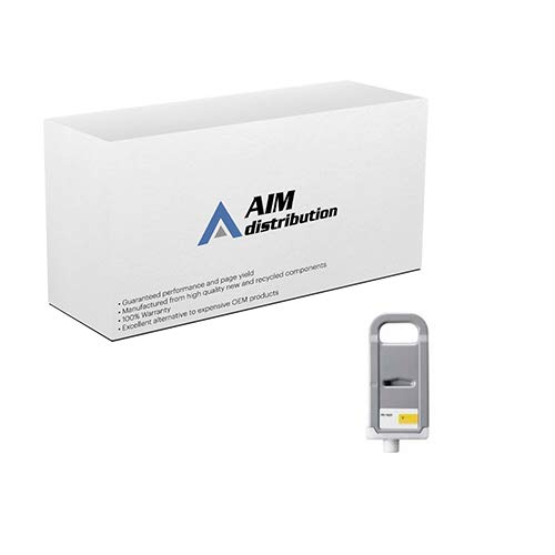 Canon PFI-303Y Yellow Ink Cartridge Replacement (700ml) - AIM Compatible Wide Format Inkjet Printer Ink - Ideal for Large Format Printing, Posters & Signage