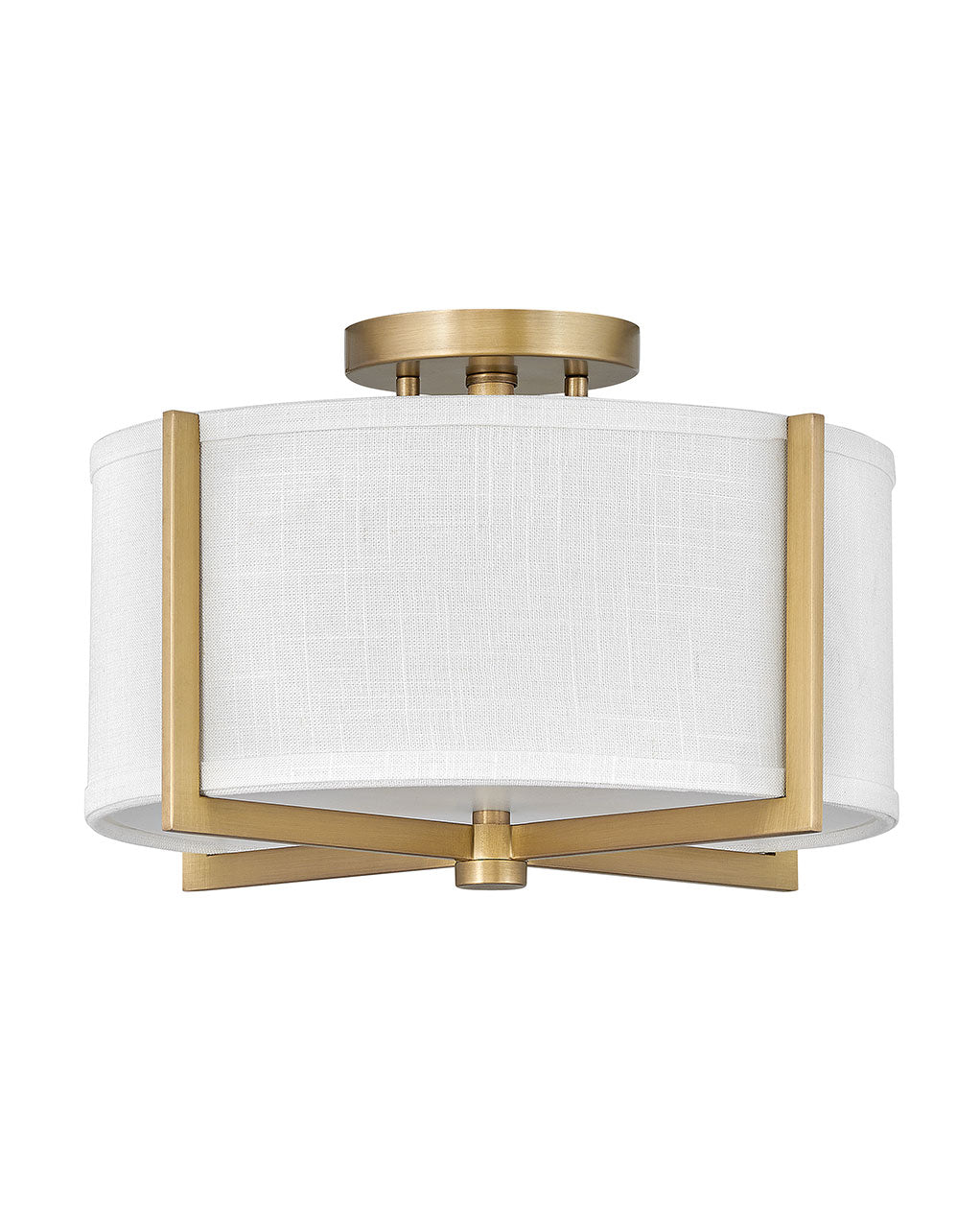 Vintage Brass Axis Off White LED Foyer Pendant Light - Perfect for Entryway, Hallway & Staircase Lighting