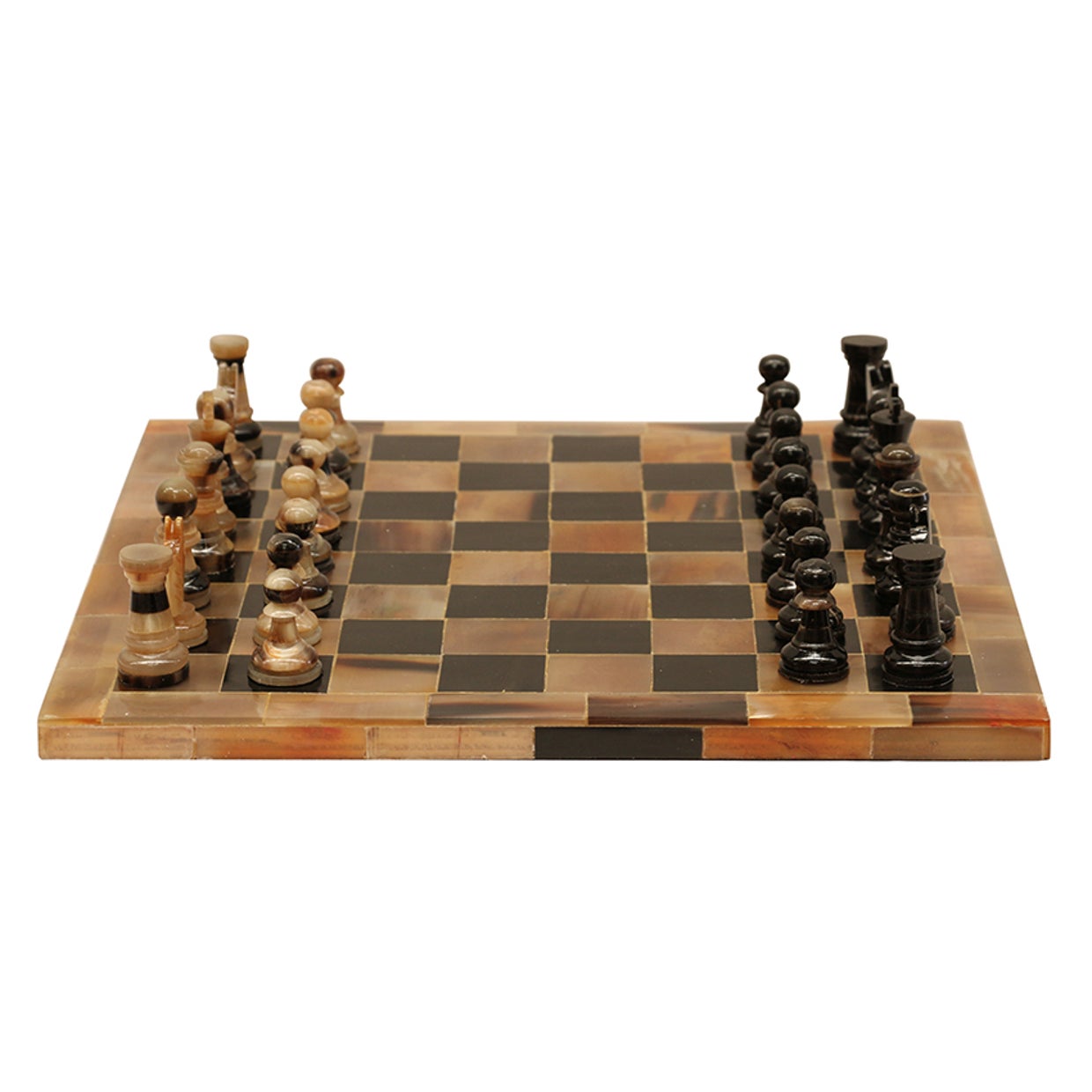 Premium Havali Horn Chess Set - Handcrafted Luxury Chess Board Game for Adults & Collectors - Perfect for Home Decor, Gifts & Strategy Game Nights