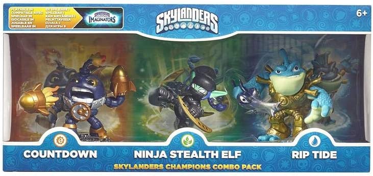 Skylanders Imaginators Classic Triple Pack - Countdown, Stealth Elf & Rip Tide | Action Figure Set for Kids | Perfect for Gaming Battles & Collectors