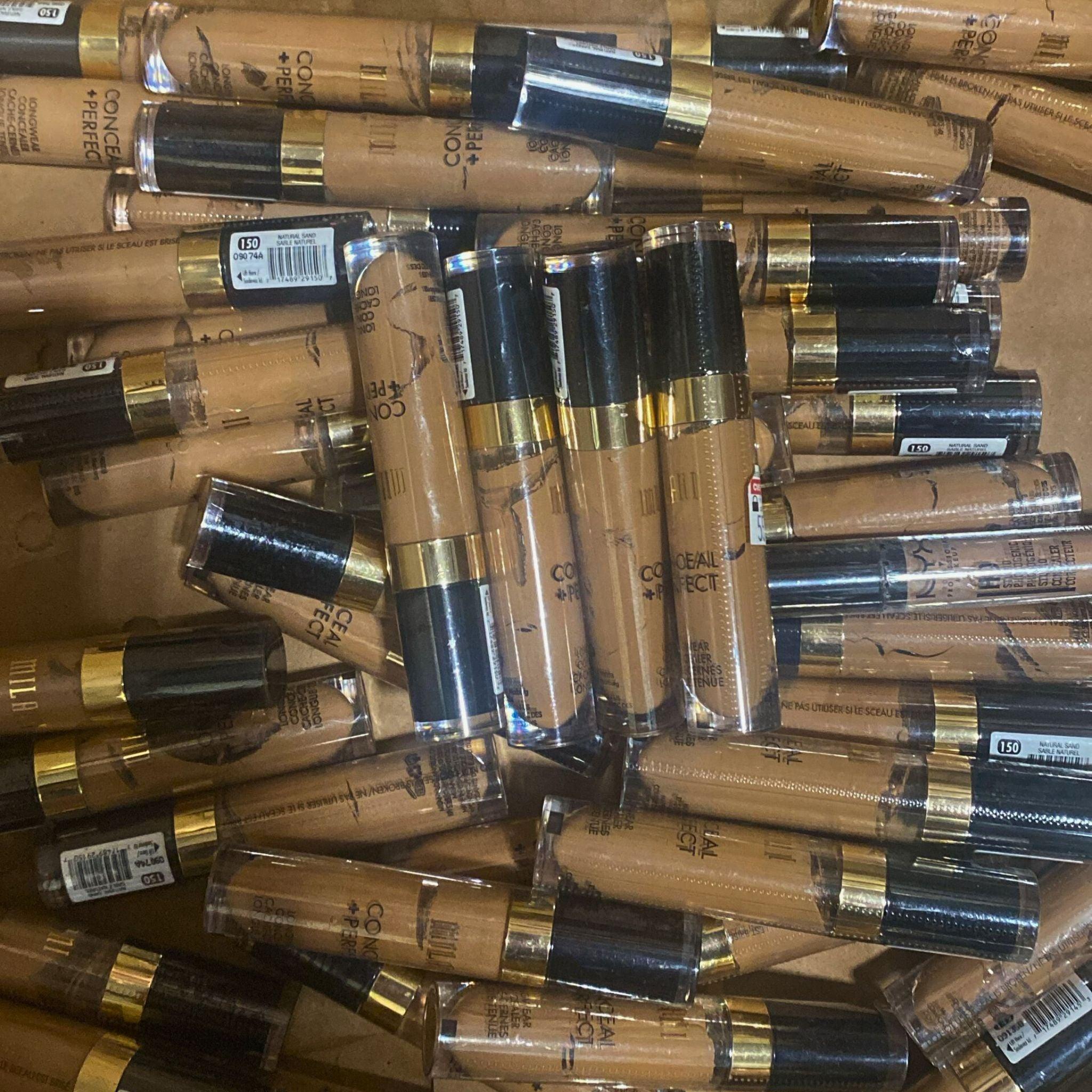 Milani Conceal + Perfect Longwear Concealer 150 Natural Sand 0.17OZ (50 Pcs Lot) - Full Coverage Liquid Concealer for Dark Circles & Blemishes - Perfect for Everyday Makeup & Professional Use