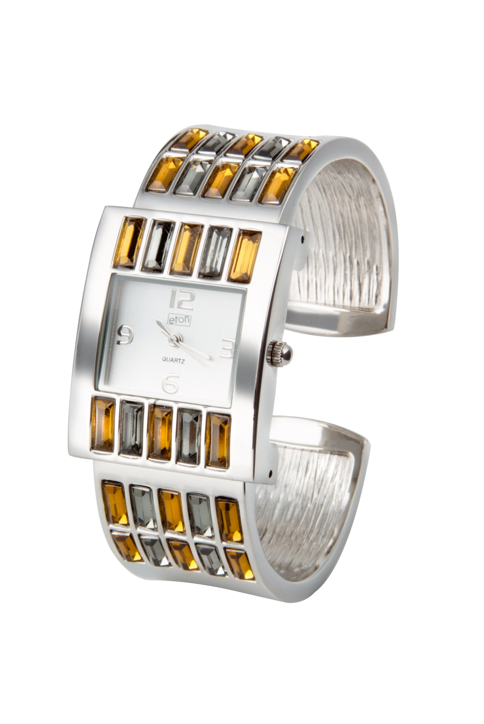 Eton Dress Diamante Bangle Watch for Women - Elegant Crystal Bracelet Watch - Perfect for Formal Events, Weddings & Evening Parties