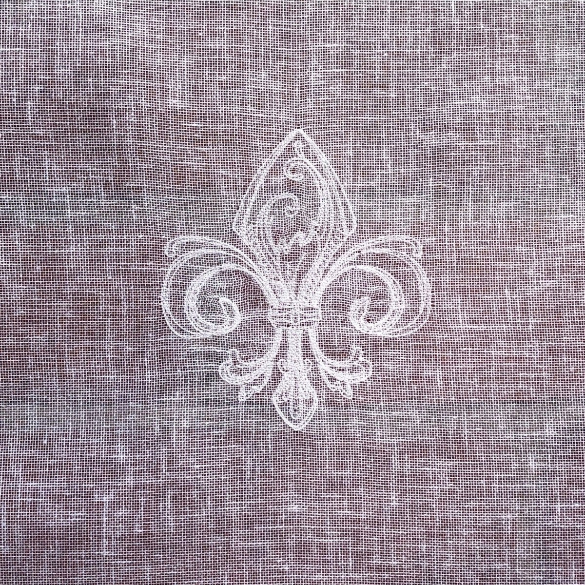 Elegant Tatton Sheer French Linen Tassel Curtain with Custom Embroidered Monogram - Perfect for Living Room, Bedroom & Boho Home Decor