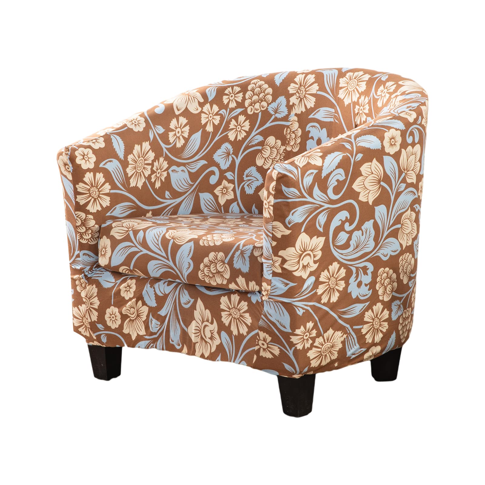 Eco-Ancheng 2-Piece Stretch Club Chair Slipcover - Printed Tub Armchair Cover, Sofa Protector for Living Room - Perfect for Home Decor, Pet Protection & Spill Resistance