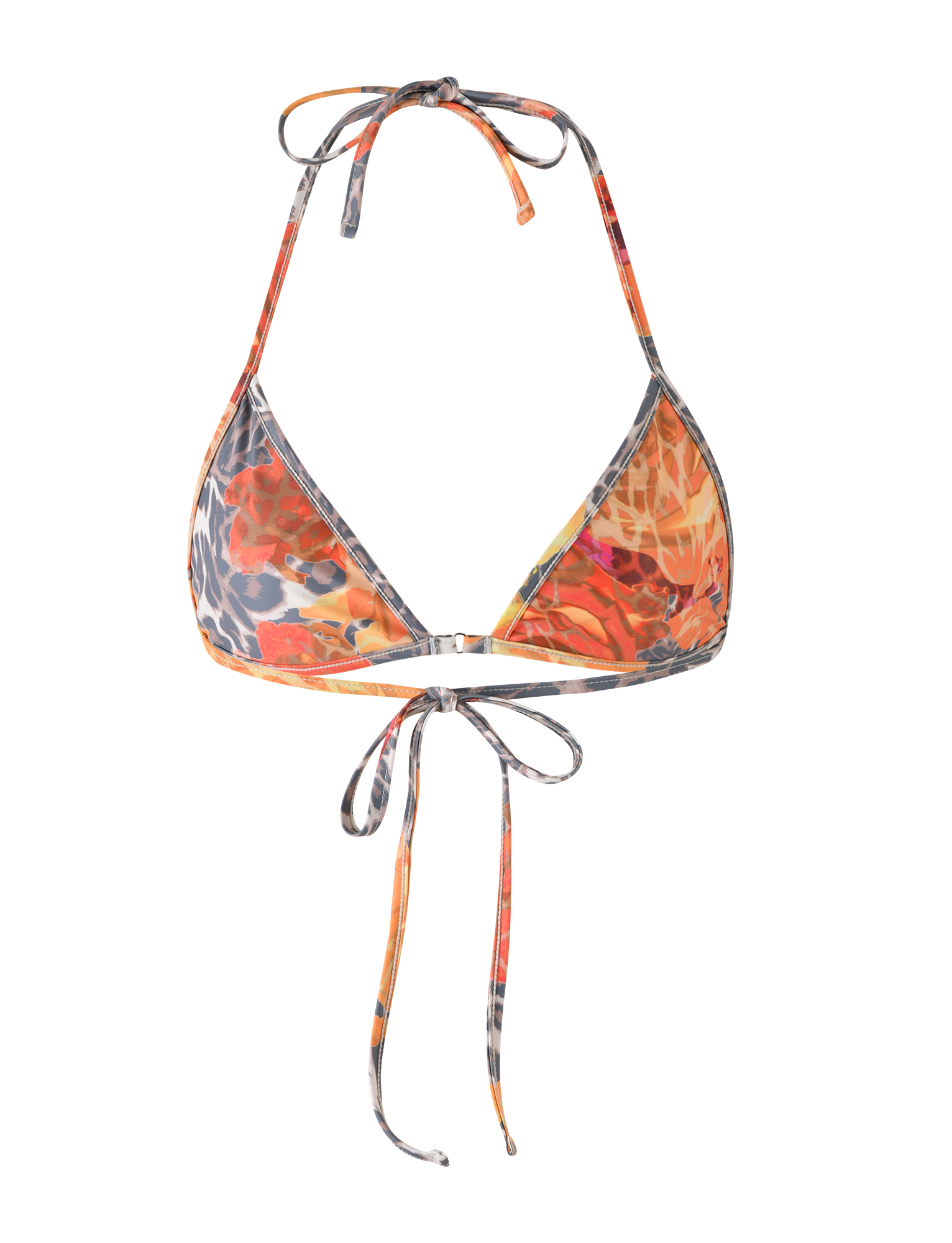 DIANA BIKINI TOP - Women's Swimwear in Leopard & Orange Leopard Print - Perfect for Beach, Pool, and Summer Vacations