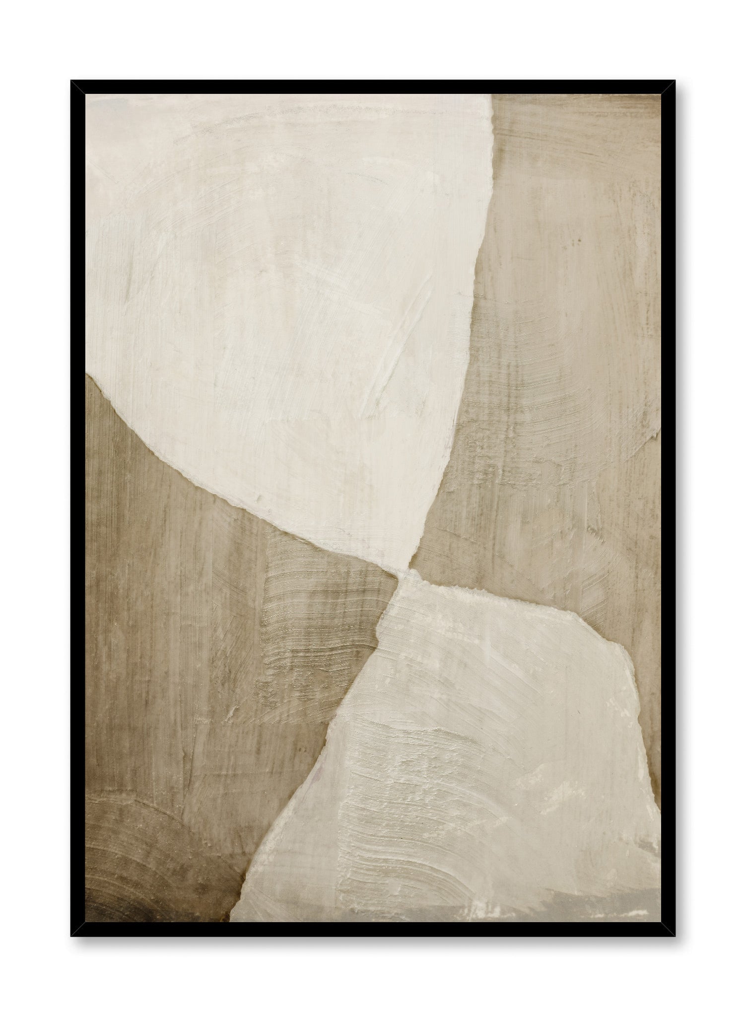 Cream Meets Ecru Wall Art Poster - Elegant Neutral Tone Home Decor for Living Room, Bedroom & Office