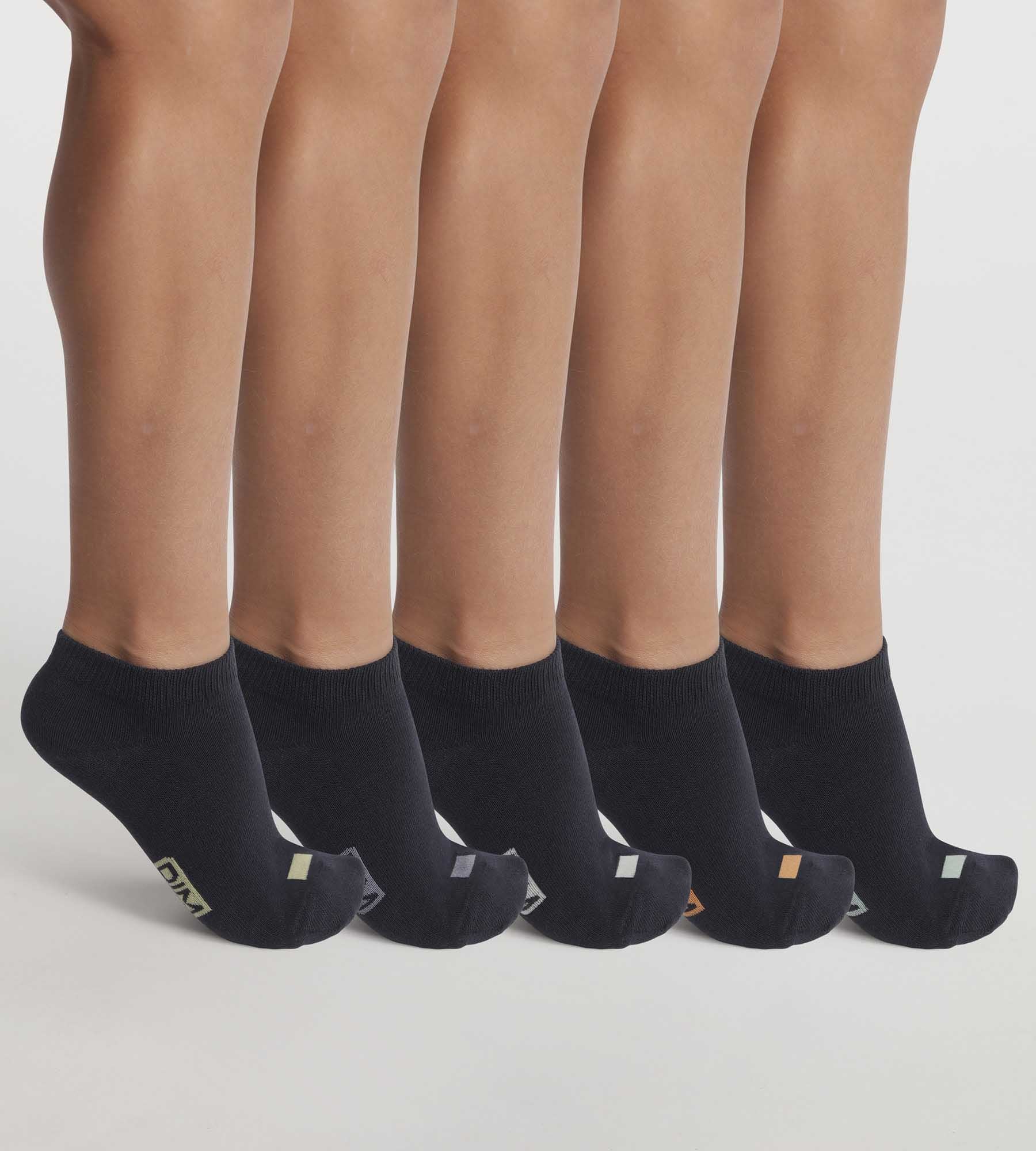 5 Pairs Unisex Cotton Navy Striped Socks - EcoDim - Comfy & Breathable for Daily Wear, Sports & Casual Outfits
