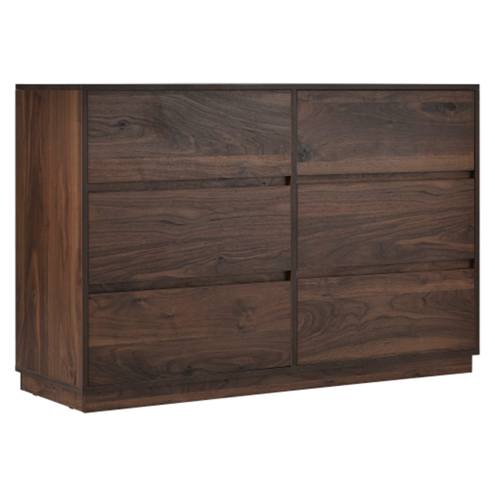 LCMKR Modern 6-Drawer Wooden Dresser - Sturdy Storage Organizer with Smooth Gliding Drawers - Perfect for Bedroom, Closet, Living Room & Hallway - Espresso Brown Finish - Ideal for Home Organization & Small Space Storage Solutions