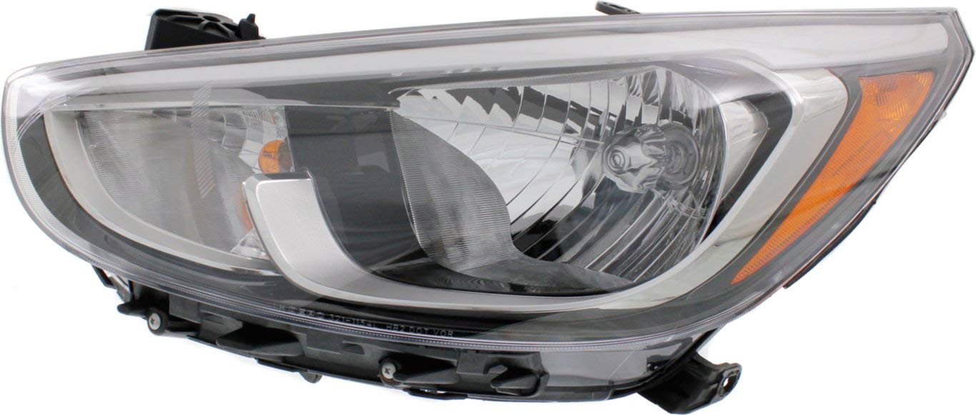 HY2502192 / 921011R710 Headlamp Replacement for Hyundai Accent 2015-2017 - Perfect Fit, OEM Quality - Upgrade Your Night Driving Safety