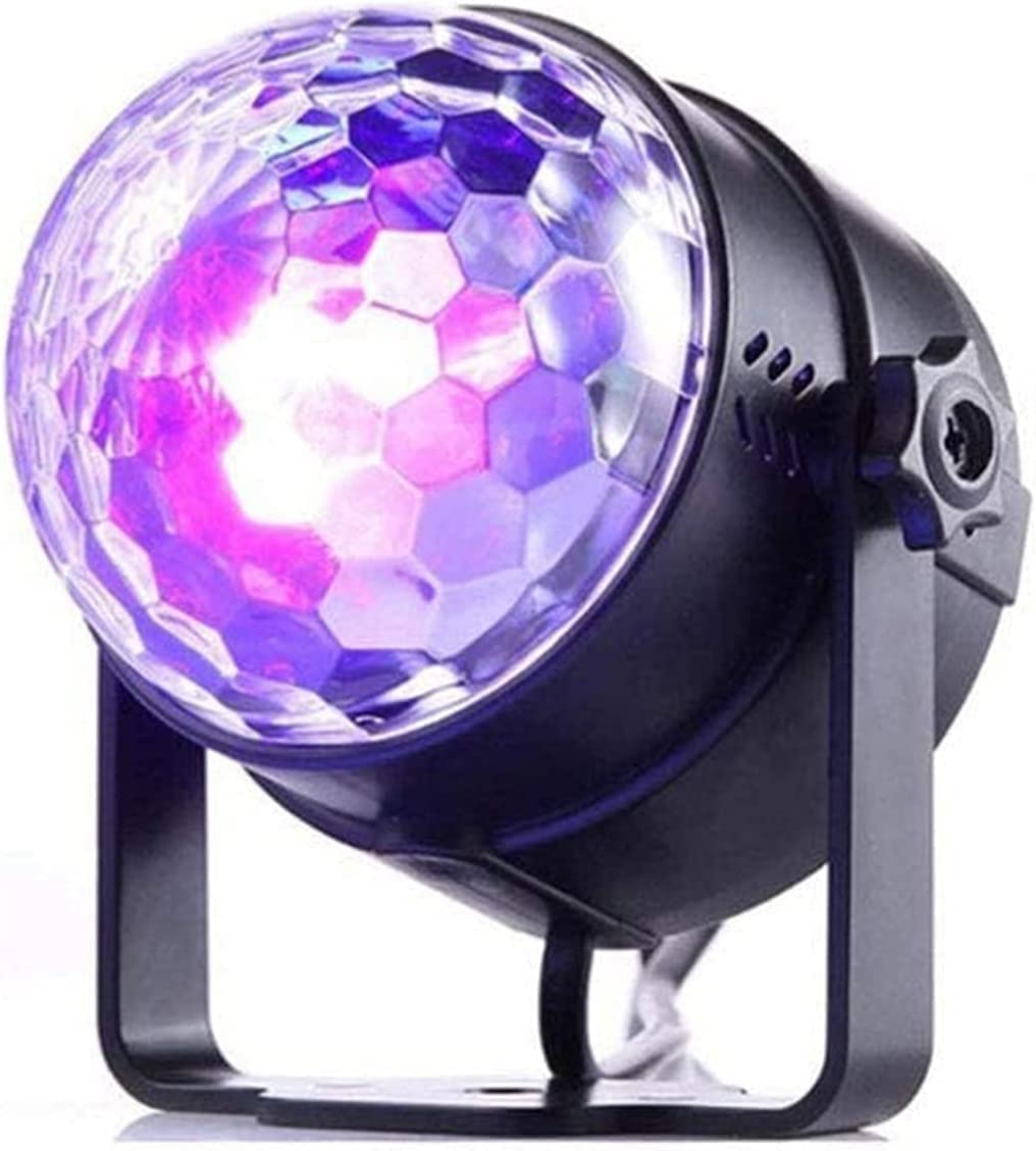 3W UV Black Light LED Disco Ball Party Lights - Sound Activated Strobe Light with Remote Control for DJ, Stage, Festival, Bar, Club, Wedding & Home Use - Perfect for Dance Parties, Nightclubs & Themed Events