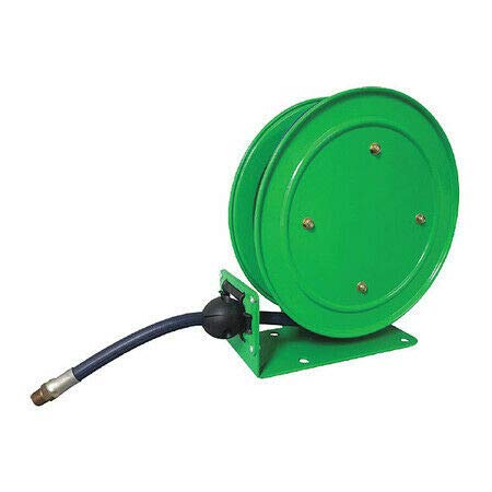 437J24 1/4 Inch Spring Return Hose Reel with 25ft Hose - 300 PSI Capacity | Ideal for Garden, Car Washing & Outdoor Watering Tasks