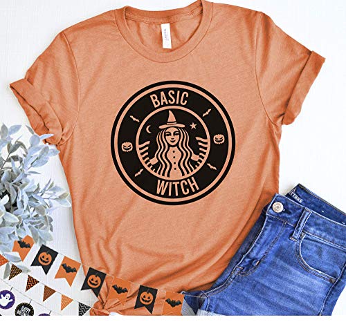 Basic Witch T-Shirt | Halloween Costume & Fall Fashion for Women | Hocus Pocus Inspired Unisex Tee | Perfect for Halloween Parties, Pumpkin Picking & Witchy Vibes