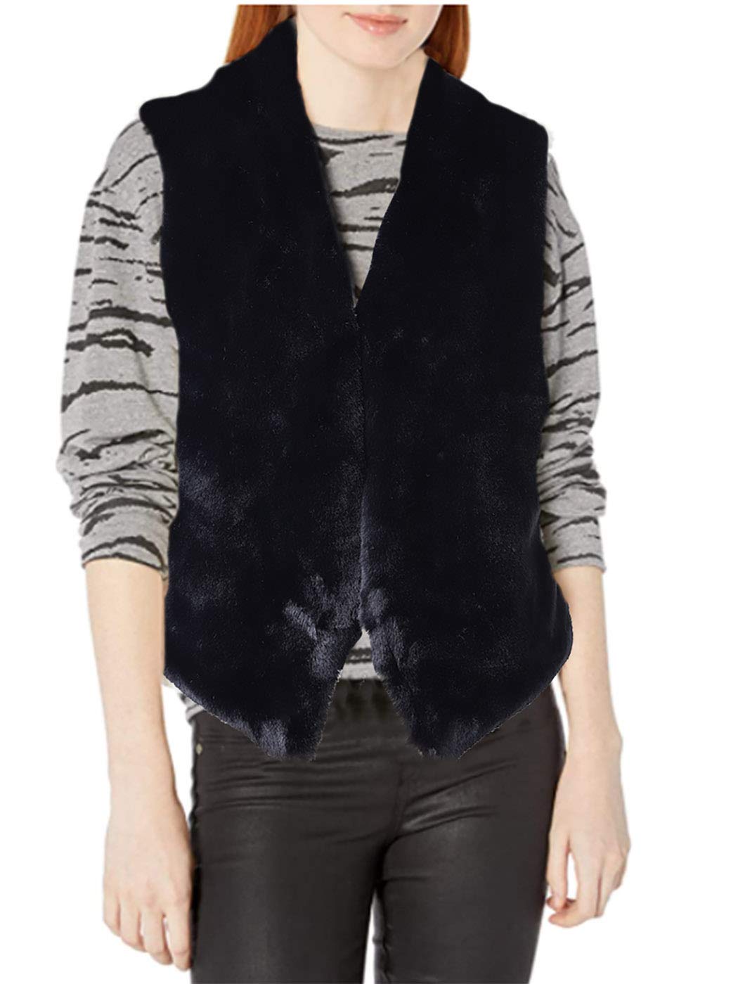 Aukmla Women's Faux Fur Vest - Short Sleeveless Coat Jacket for Winter, Warm Waistcoat for Spring, Autumn & Winter - Perfect for Casual Outings, Office Wear & Holiday Parties