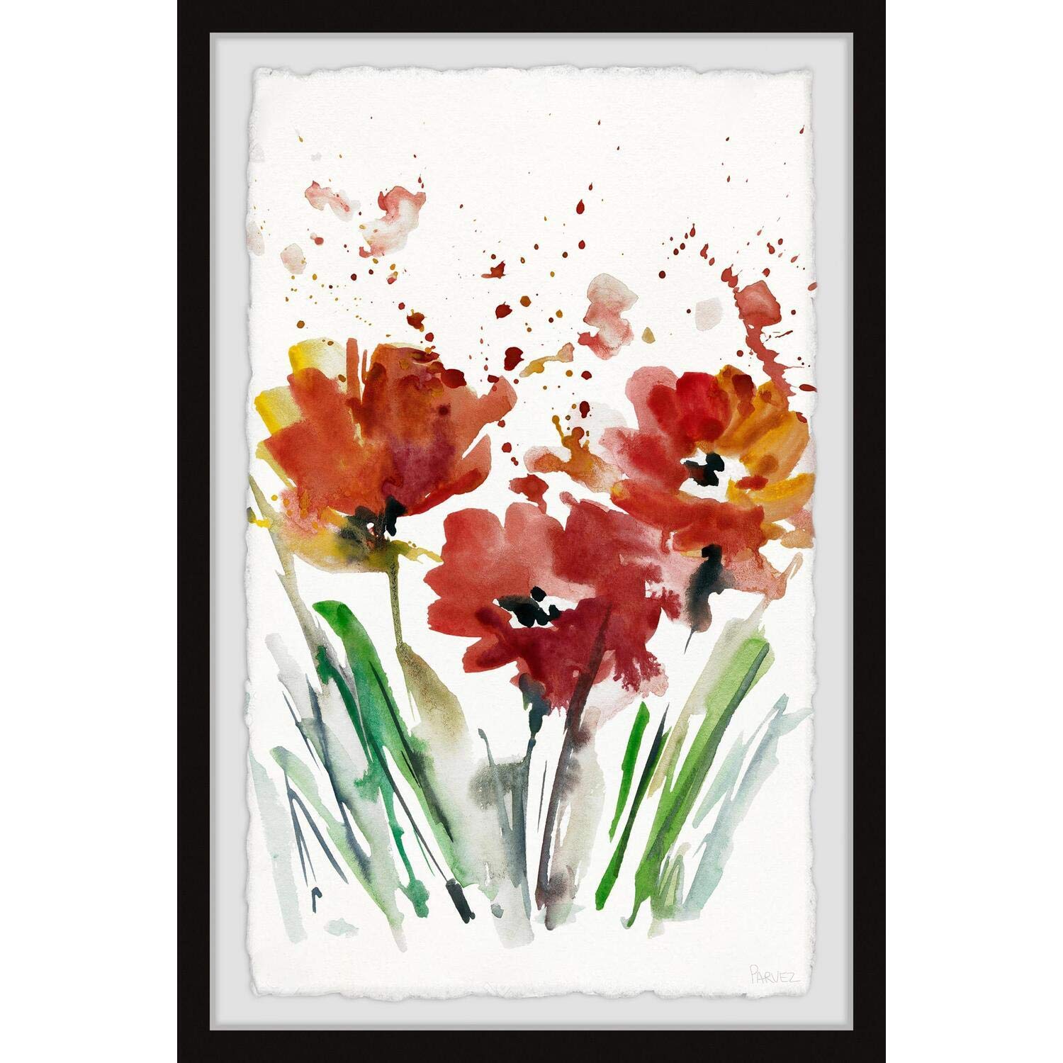 Parvez Taj Flowers Smudge Framed Wall Art Print 30