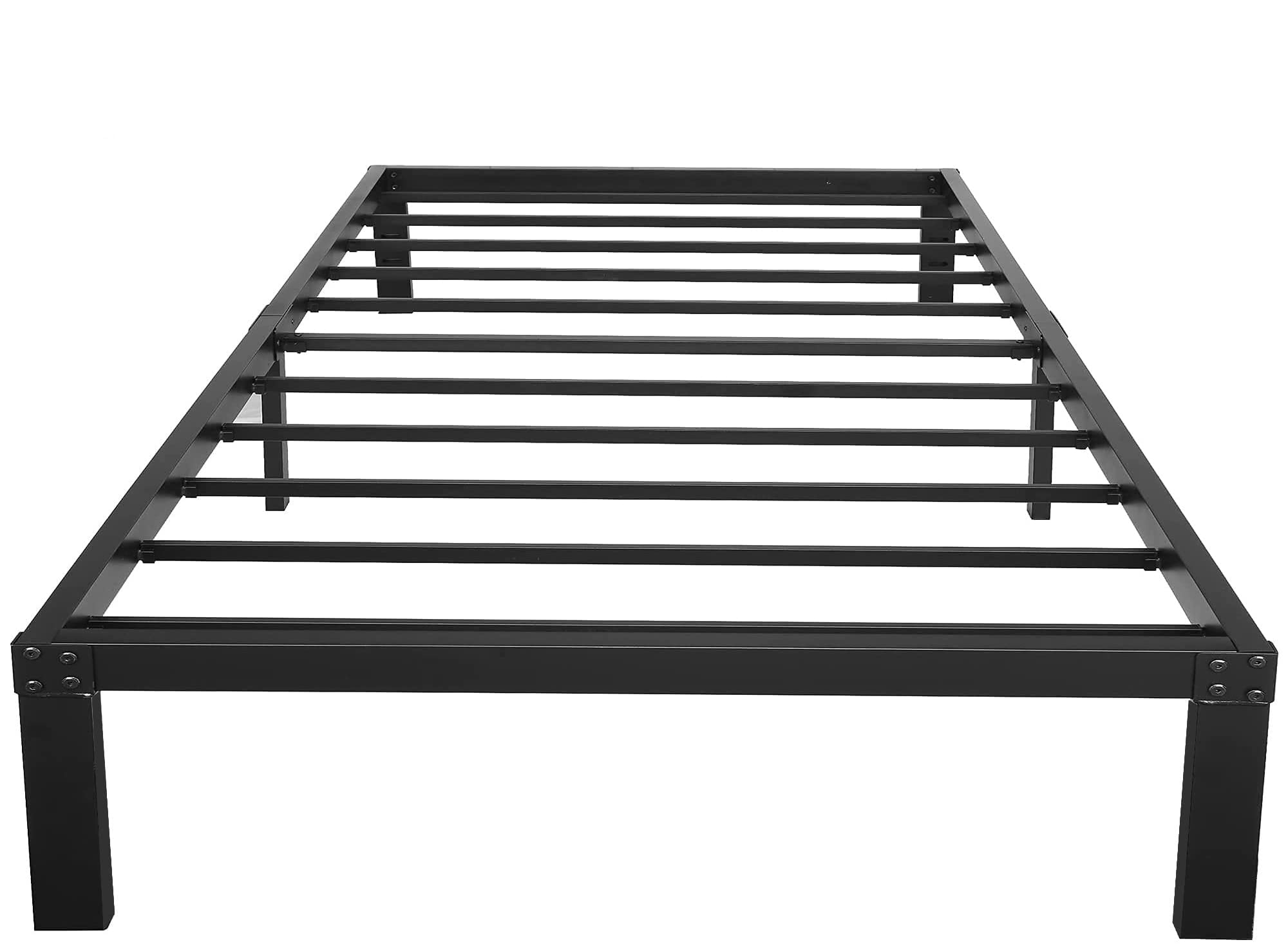 SNYKTY 14 Inch Heavy Duty Metal Platform Bed Frame - Twin XL Size Mattress Foundation with Sturdy Steel Slat Support, Noise-Free Design, No Box Spring Needed in Black | Perfect for Dorm Rooms, Guest Beds & Small Spaces