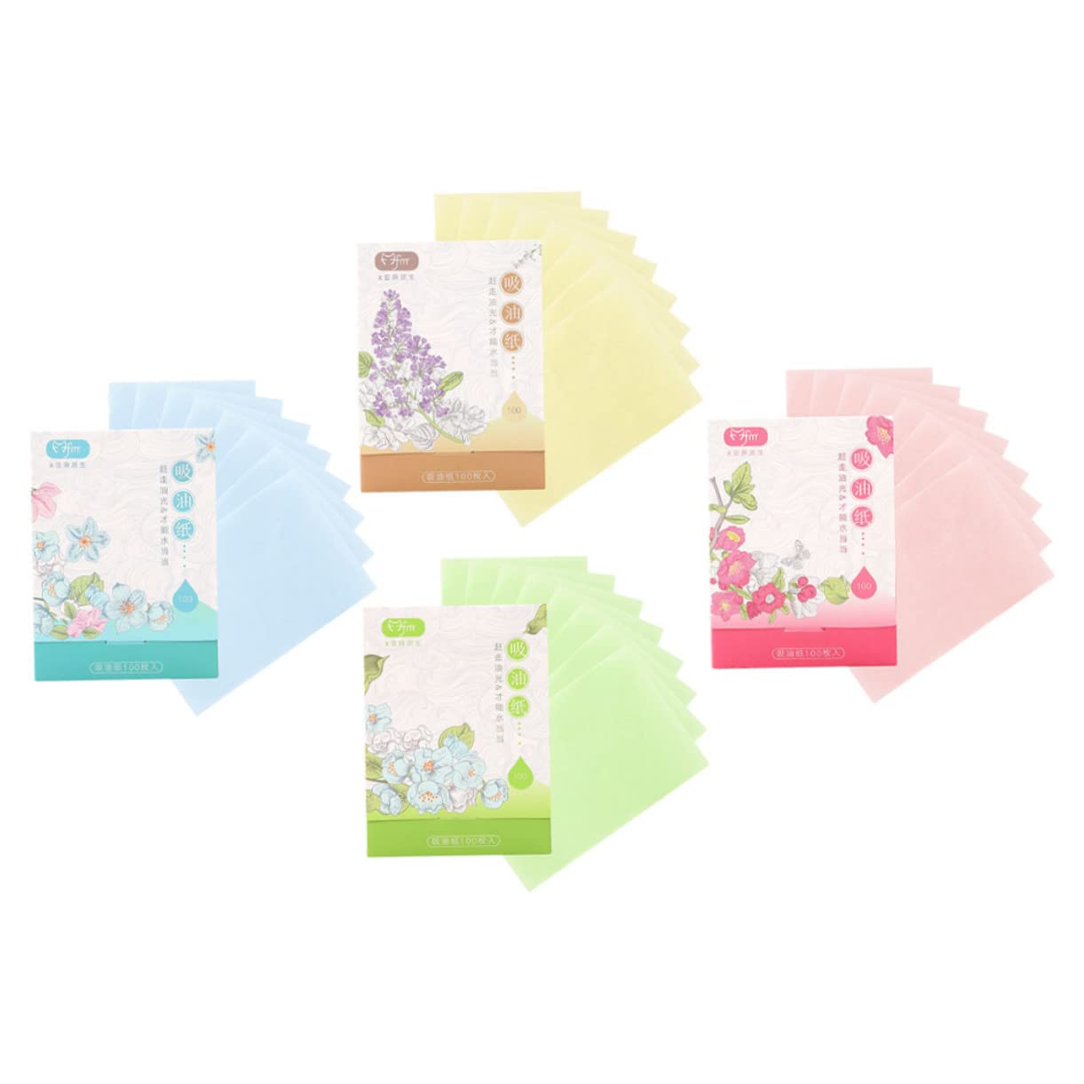 Beavorty Oil Blotting Paper for Face - 4 Pack Oil Absorbing Sheets for Oily Skin, Makeup Blotting Wipes & Flower Pressing - Portable Grooming & Beauty Accessories for On-the-Go Skincare & Crafting