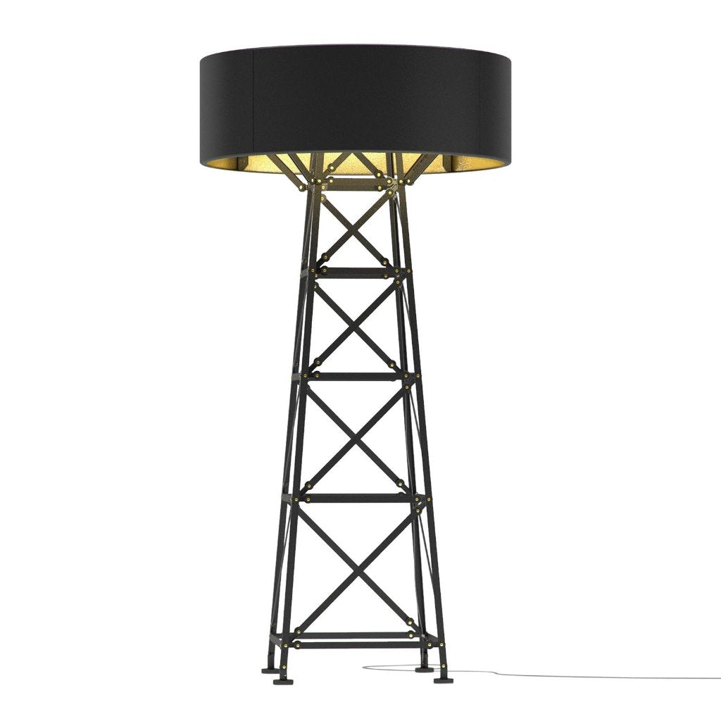 Modern Construction Floor Lamp - Adjustable Medium Height for Living Room, Bedroom & Office - Durable Industrial Style Lighting