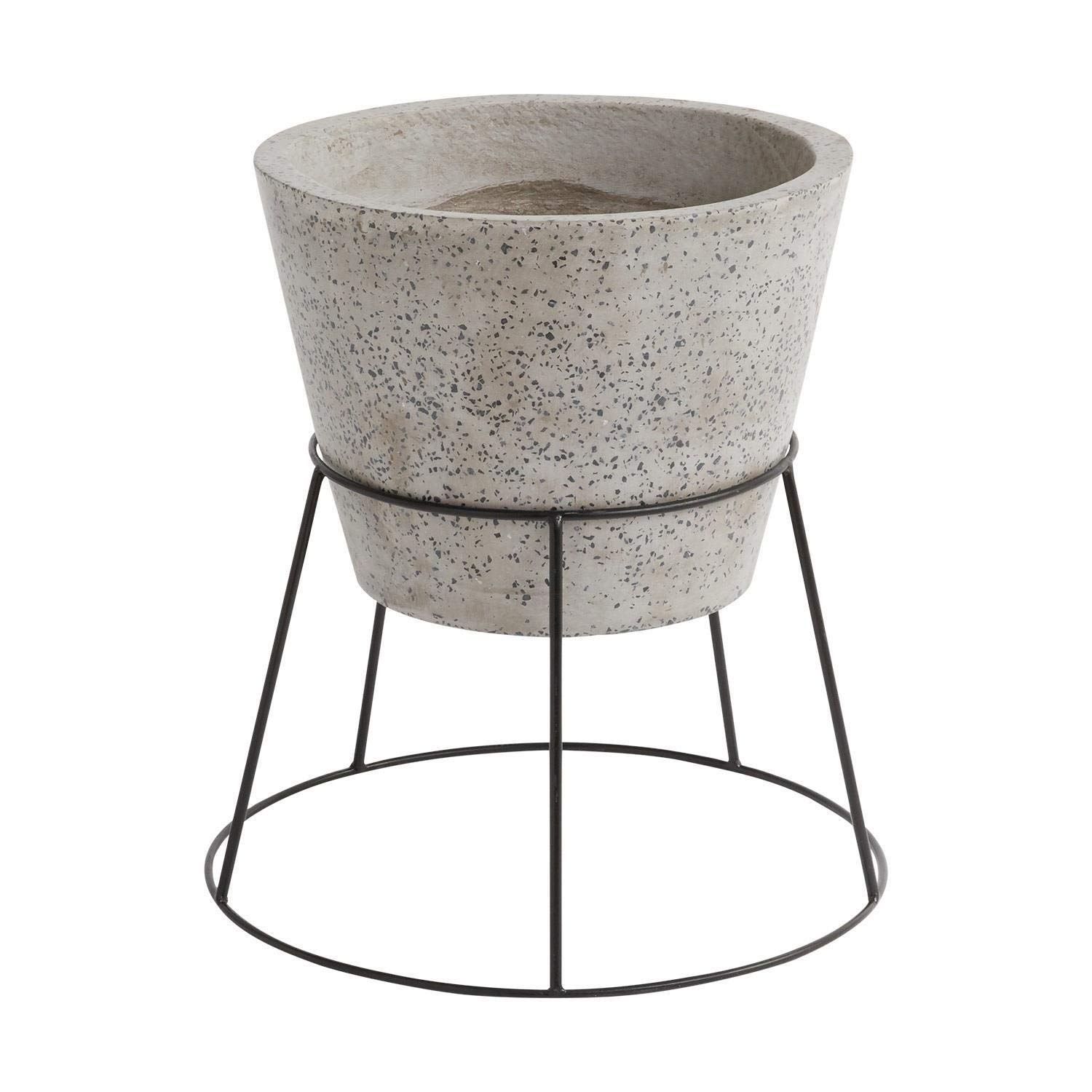 ASHLUXE Vera Concrete Pot Planter - Modern Indoor Outdoor Plant Container for Succulents, Herbs & Flowers | Perfect for Home Decor, Office Desk & Garden Decorations
