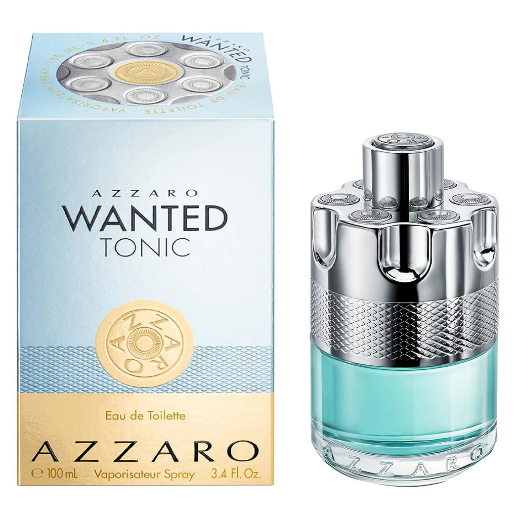 Azzaro Wanted Tonic 100ML Eau de Toilette Spray for Men - Fresh & Woody Fragrance for Day & Night Wear, Office & Date Nights
