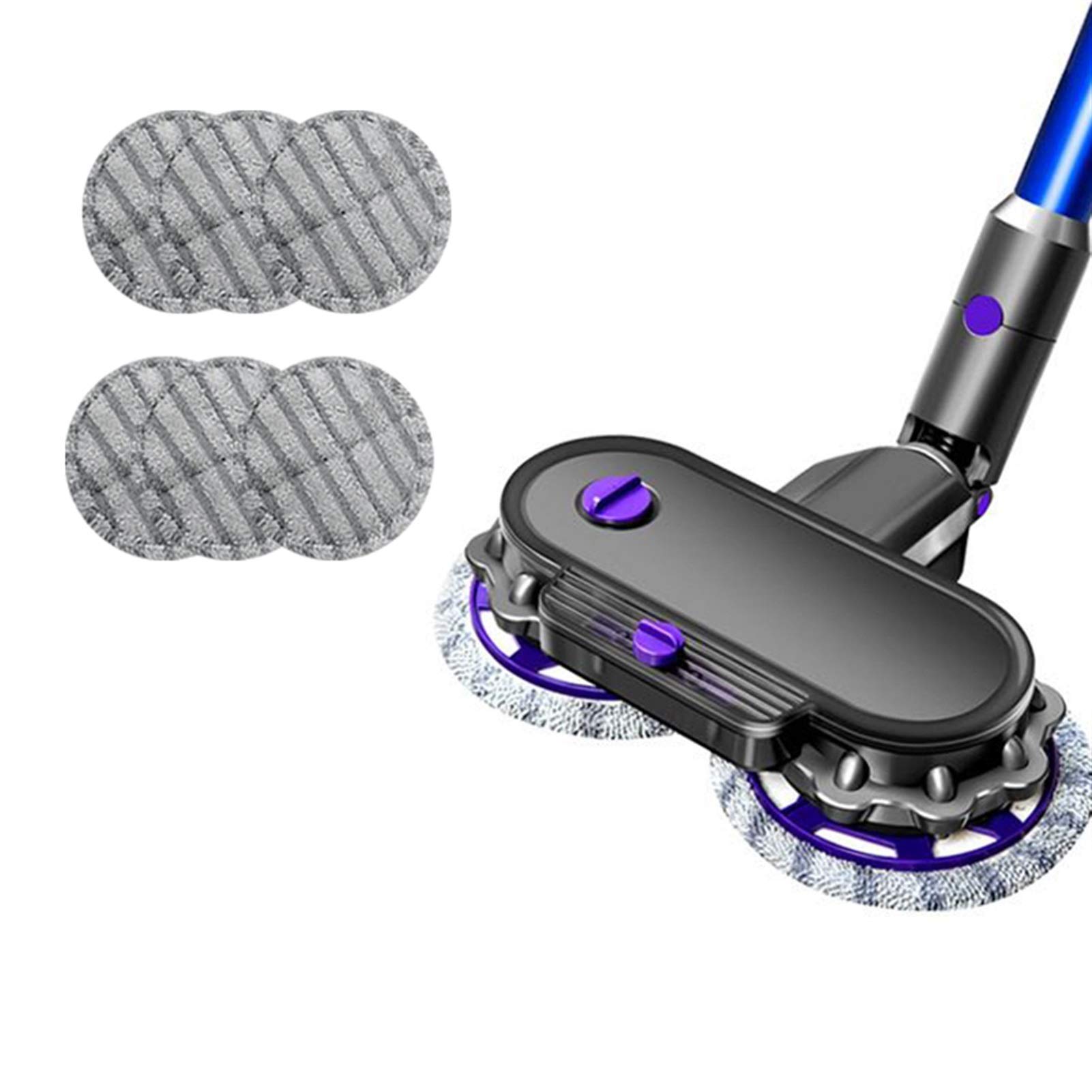 Dyson V6 V7 V8 V10 V11 Vacuum Cleaner Soft Roller Cleaner Head with 6 Washable Mop Pads & 150ML Water Tank - Electric Mop Attachment for Hardwood Floors, Tile & Carpet Cleaning