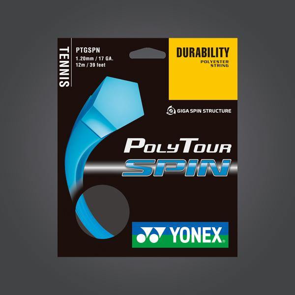 Yonex Polytour Spin 120 Tennis Strings - Cobalt Blue | High Spin Performance for Competitive Players | Perfect for Hard Court & Clay Court Matches