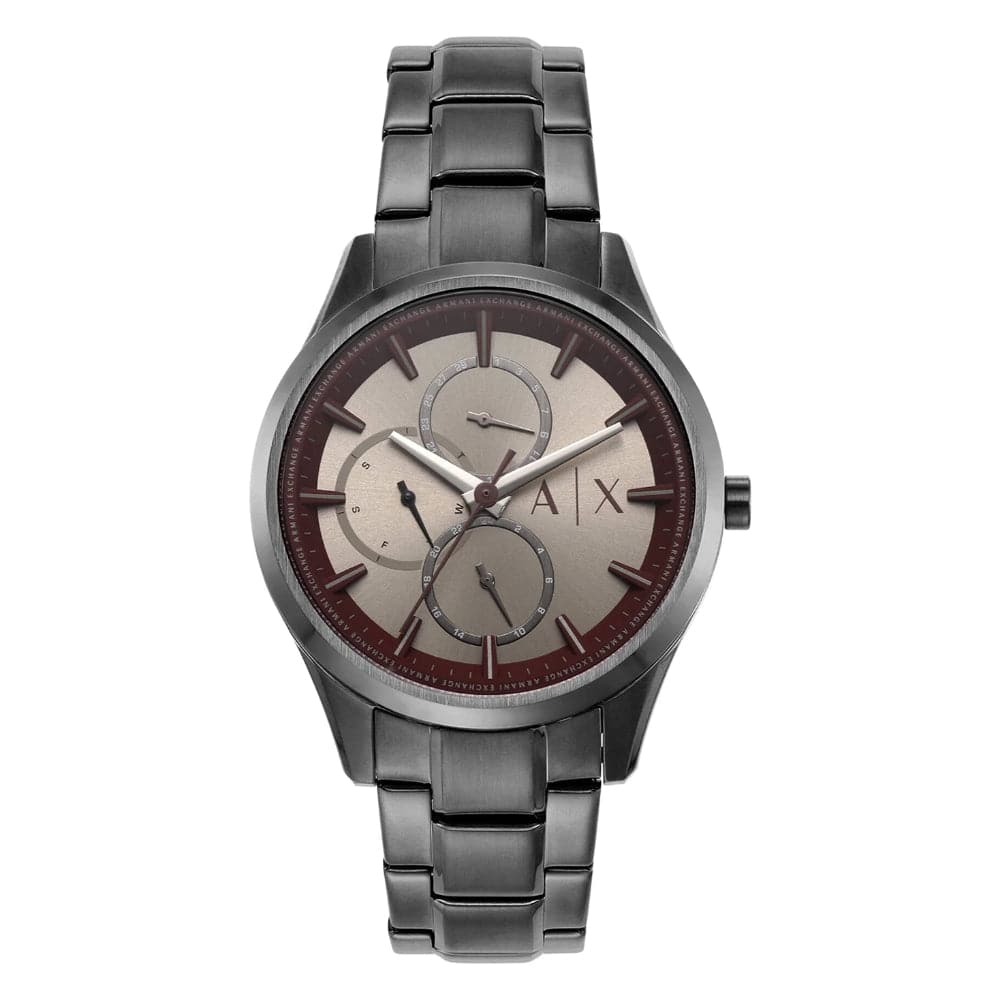 Armani Exchange AX1877 Men's Chronograph Watch - Grey Stainless Steel Strap for Business & Casual Wear | Water Resistant Fashion Watch for Men