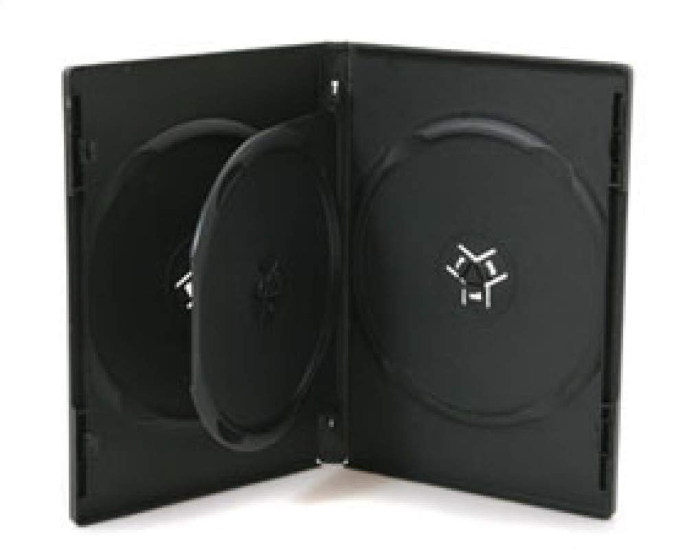 BOX15 CD/DVD Video Storage Case - 3 Disc Slots, Set of 50 - Perfect for Organizing Movies, Music & Data Discs at Home or Office