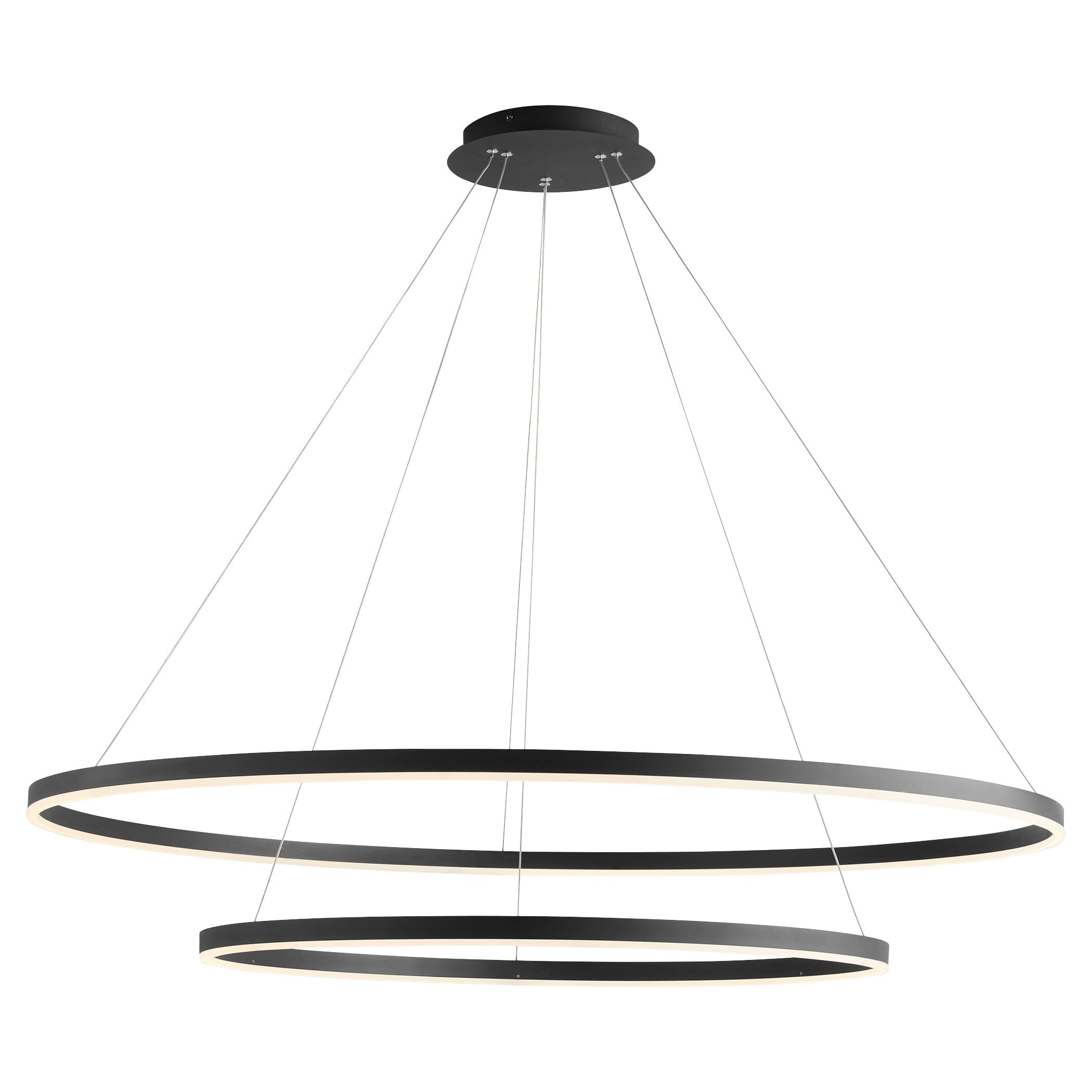 48 Inch Modern Black Pendant Light - Oxygen Circulo 3 6548 15 - Perfect for Dining Room, Kitchen Island or Living Room Lighting