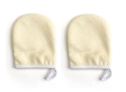 KAVIN 2-Pack Makeup Remover Gloves - Exfoliating Body Scrubber for Dead Skin Removal, Home & Salon Use (Multicolor) - Perfect for Facial Cleansing & Body Care Routine