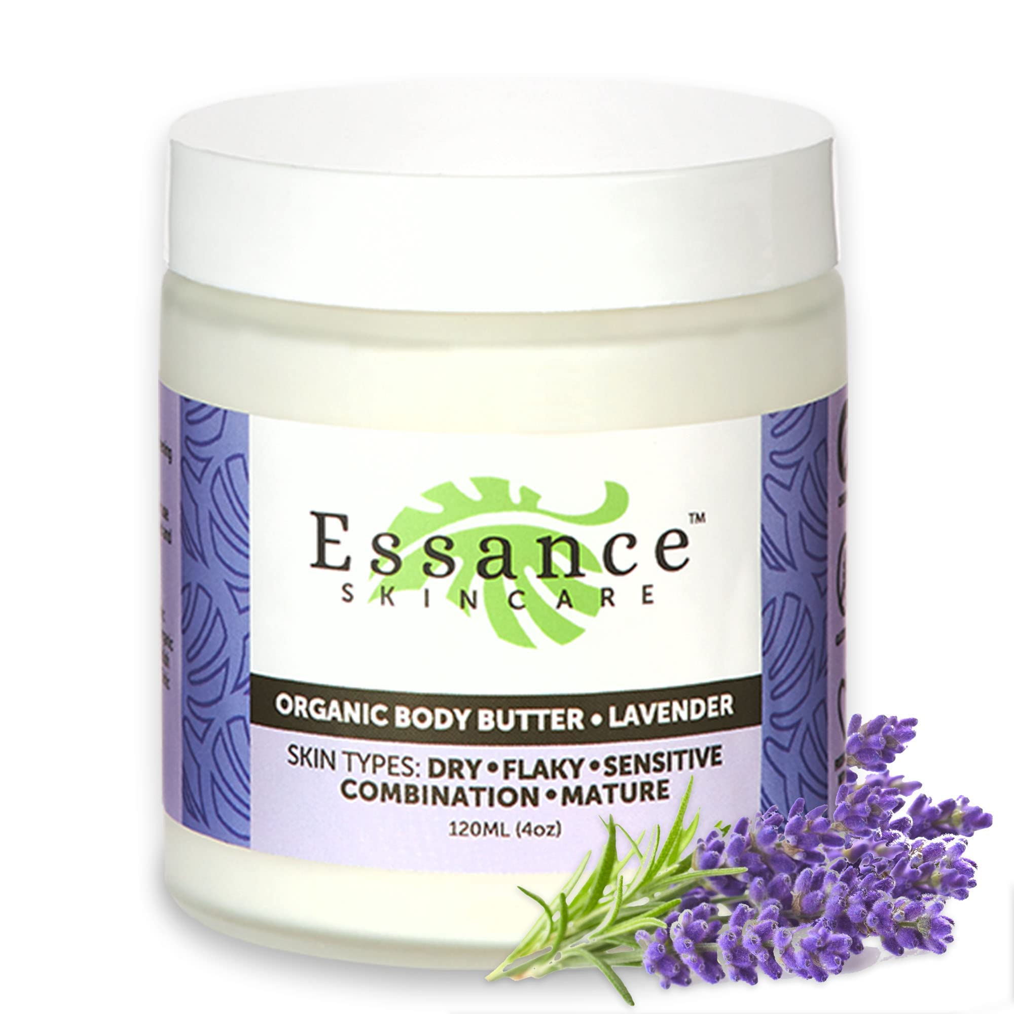 Organic Lavender Body Butter for Dry Skin - Moisturizing & Nourishing Cream for Hands, Feet & Body - Perfect for Daily Hydration & Relaxation