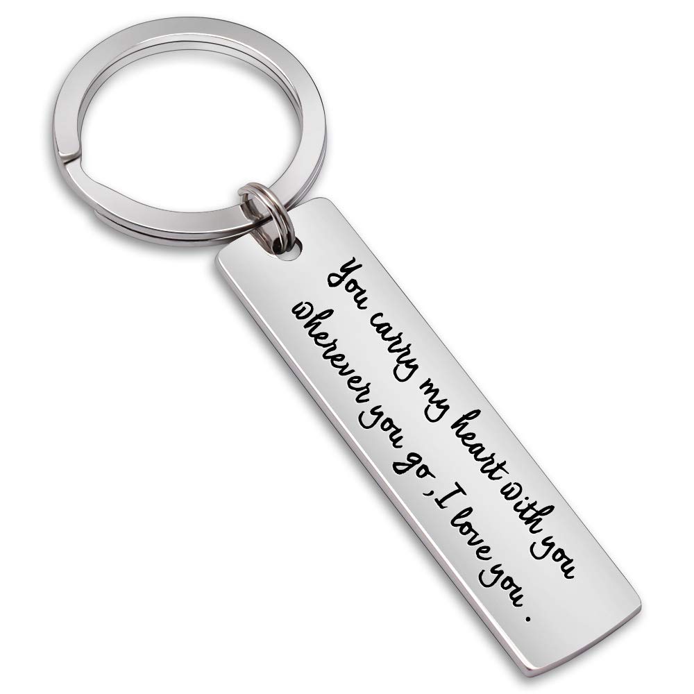BTYSUN Inspirational Keychain - Personalized Engraved Drive Safe Gift for Her, Boyfriend, Wife, or Loved Ones | Thoughtful Present for Anniversaries, Birthdays, Graduation & Special Occasions