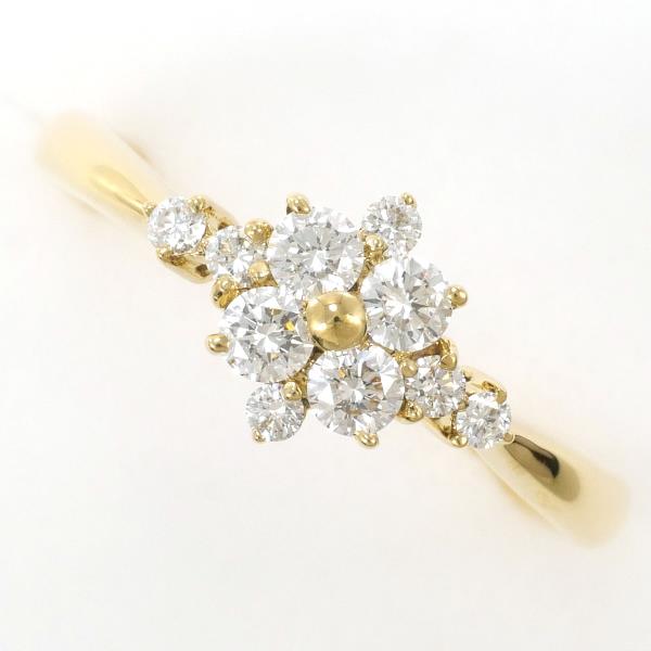 18K Yellow Gold Diamond Ring for Women - Elegant Solitaire Engagement Wedding Band - Perfect for Proposals, Anniversaries & Special Occasions