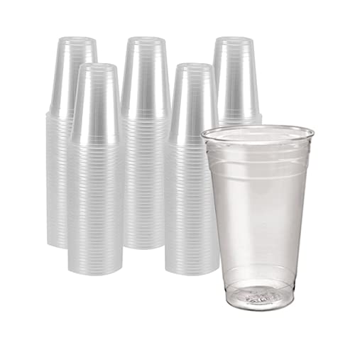 1000-Pack 10 oz Clear PET Plastic Cups - Disposable Crystal Clear Cold Drink Cups for Iced Coffee, Smoothies, Milkshakes, Slushies, Slurpees - Perfect for Parties, Cafes, Restaurants & Events (CC10_1000)