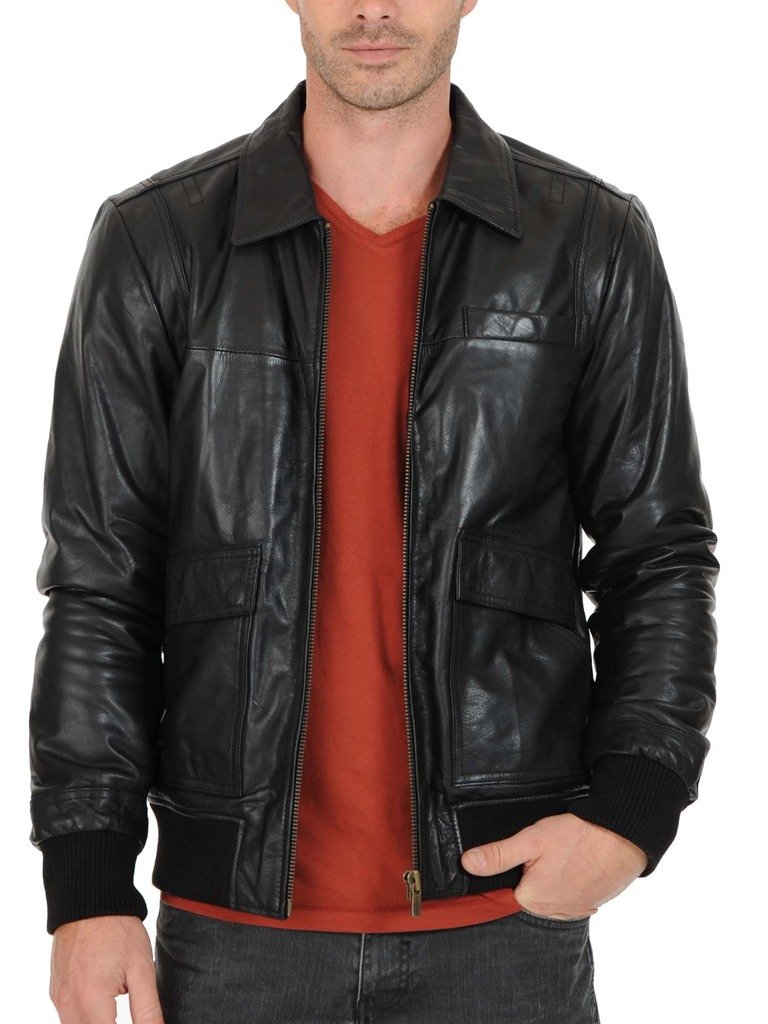 Premium Custom Men's Motorcycle Leather Jacket - Black KL110 for Bikers & Riders | Durable & Stylish Riding Gear for Cruiser, Harley & Street Motorcycles