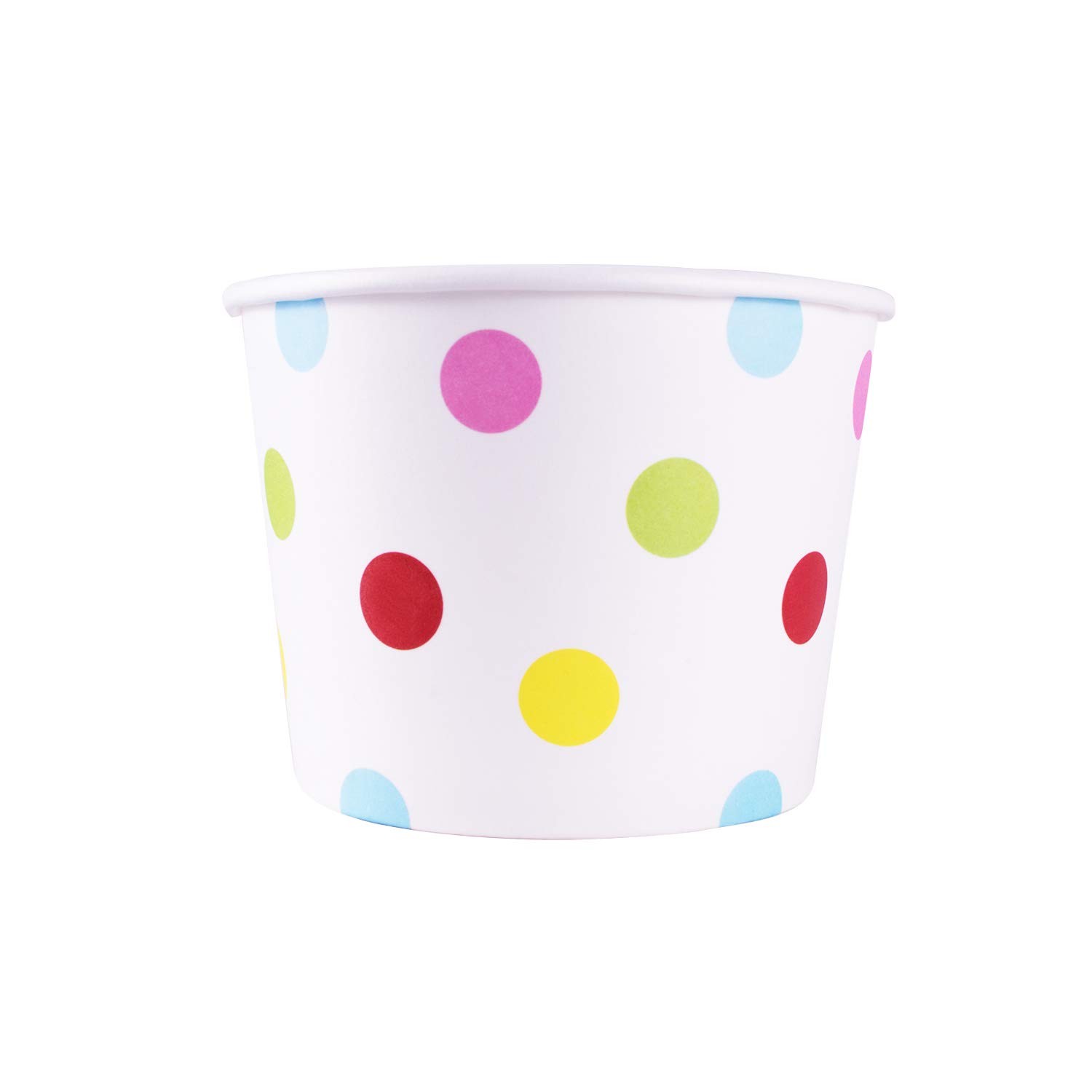 12oz (1000 Count) Disposable Paper Ice Cream Cups & Soup Bowls - Hot/Cold Food Safe - Perfect for Ice Cream, Gelato, Yogurt, Soup & Snacks - Dotted Design - Great for Parties, Catering & Dessert Shops