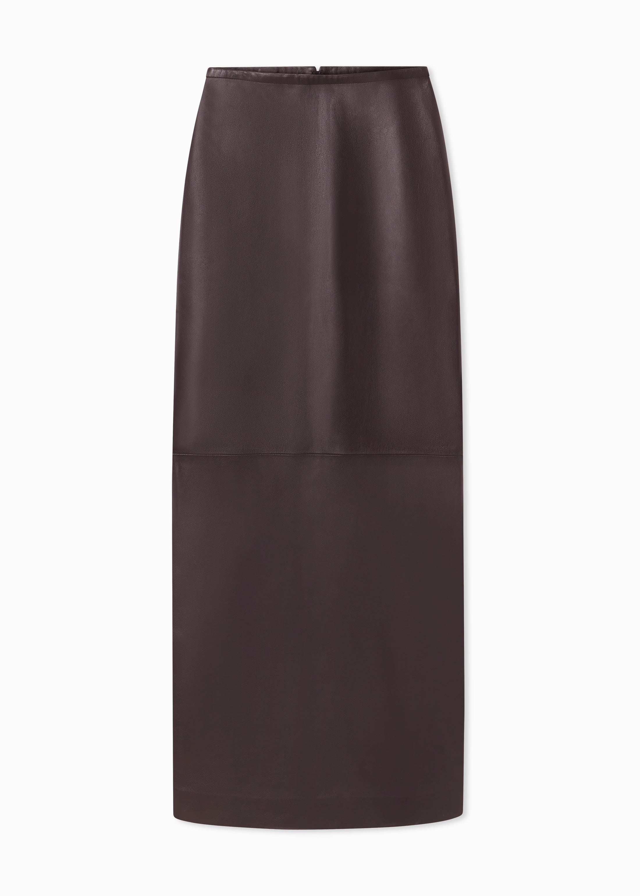 Premium Genuine Leather Full-Length Pencil Skirt in Rich Chocolate Brown - Perfect for Office Wear, Business Attire & Formal Occasions