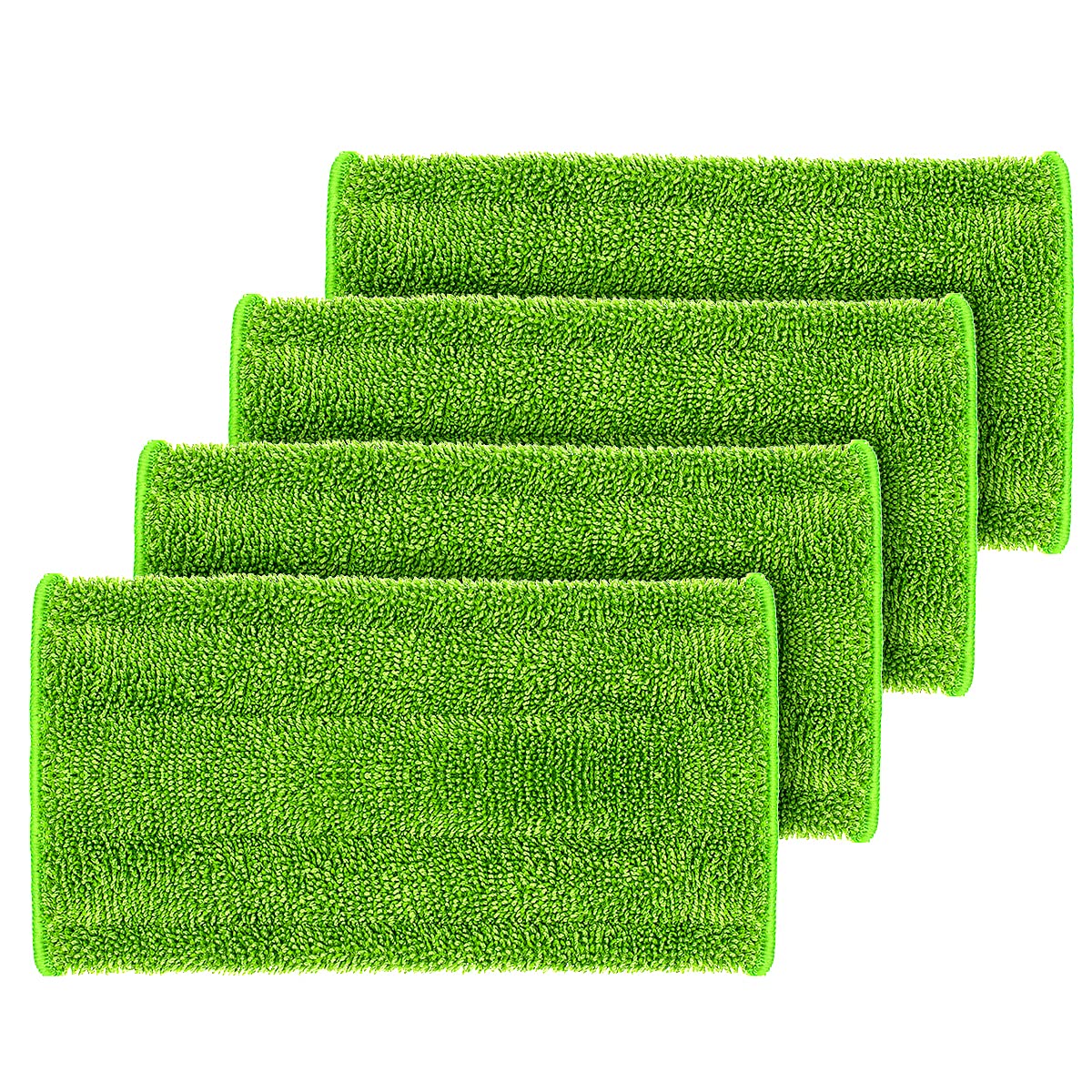 Reusable Microfiber Mop Pads 4-Pack - Compatible with Swiffer Wet Jet, Washable Floor Cleaning Pads for Hardwood, Tile & Laminate Floors - Perfect for Kitchen, Bathroom & Pet Area Cleaning