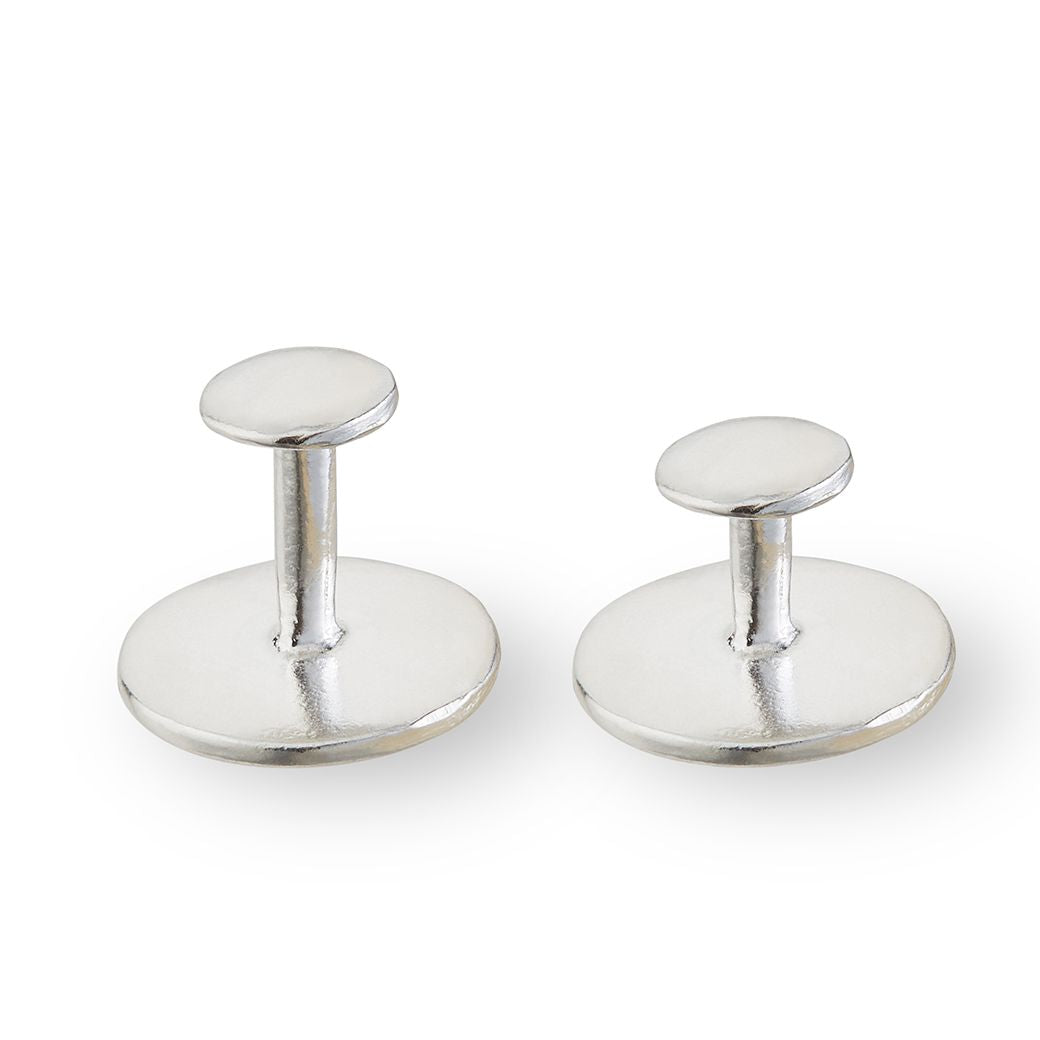 Stylish Silver Front and Back Collar Studs for Men & Women - Perfect for Dress Shirts, Formal Wear & Business Attire