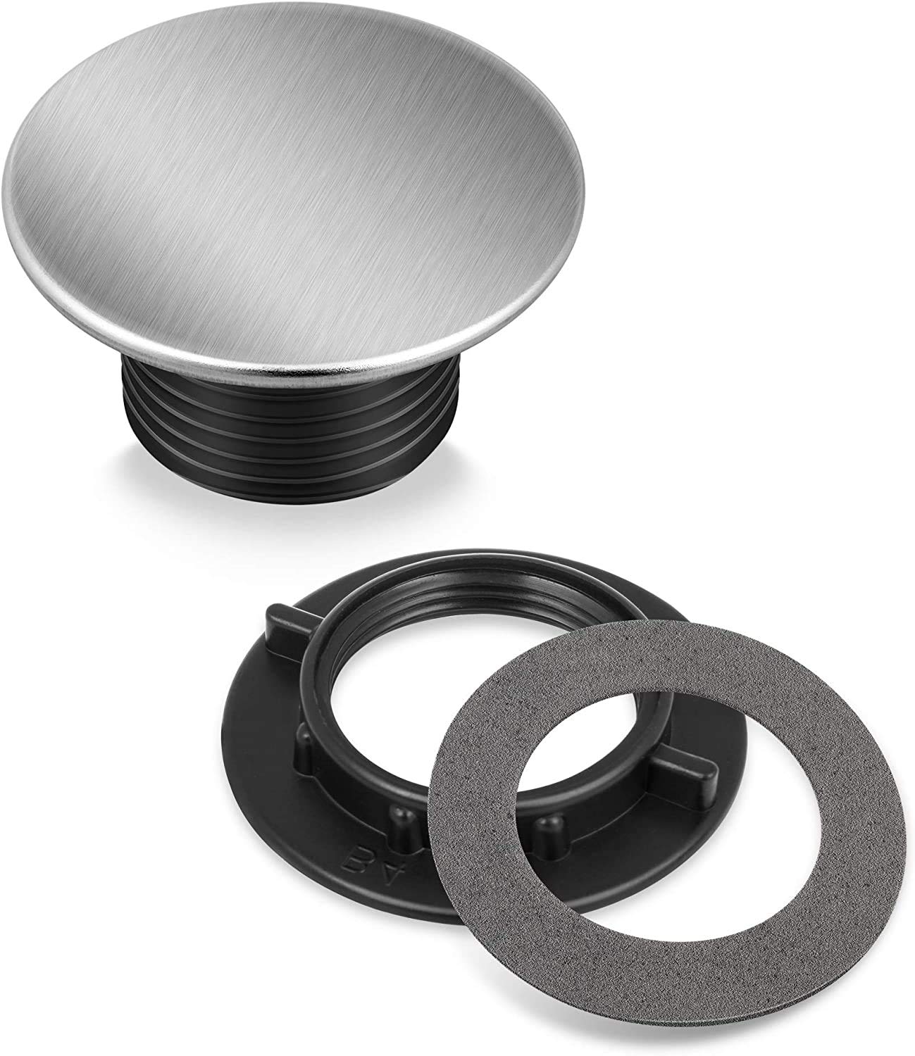 Premium Stainless Steel Kitchen Faucet Hole Cover - Brushed Finish, Fits 1.2 to 1.6 Inch Sink Tap Holes | Durable & Rustproof for Kitchen, Bathroom, and Outdoor Sinks