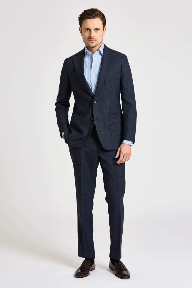 Julius Suit Navy Blue Slim Fit Men's Business Suit - Perfect for Office, Weddings & Formal Events