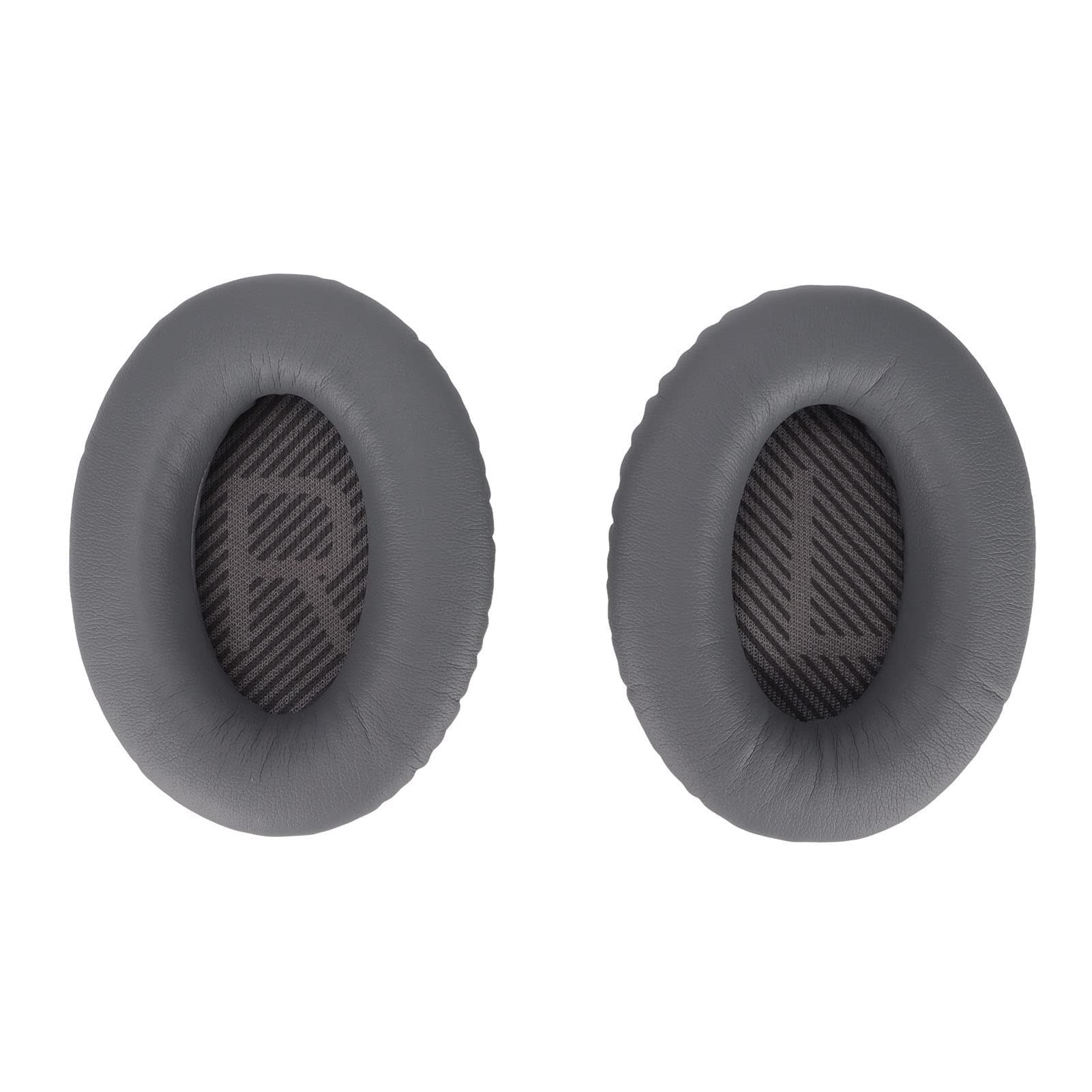 LURI Replacement Ear Cushion Pads for Bose QC35 & QC35 II - Protein Leather Noise Isolation Foam Ear Pads (Dark Grey) | Comfortable Headphone Accessories for Travel, Work & Gaming